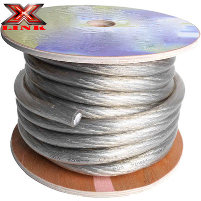 Suya dayanıklı konserve OFC 4 AWG Performans için büyük boyutlu 1/0 ölçümlü araba ses gücü kablosu
