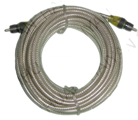 5.5mm Dış Diametresi PVC Ceketli Araba Ses RCA Kablosu 2M-2M Yüksek Performans için