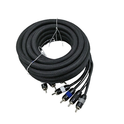 5.5mm Dış Diametresi PVC Ceketli Araba Ses RCA Kablosu 2M-2M Yüksek Performans için