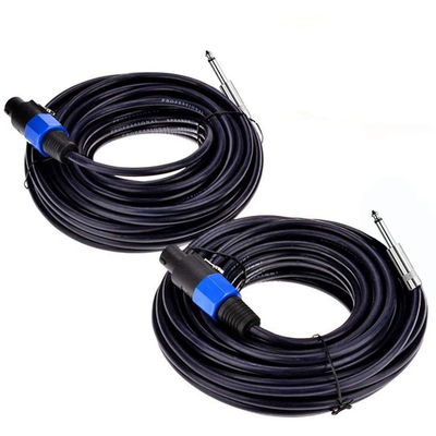 Twist Lock 2 Dirigent Hoparlör Kablosu Profesyonel 50FT Uzunluk Ses Uygulamaları için