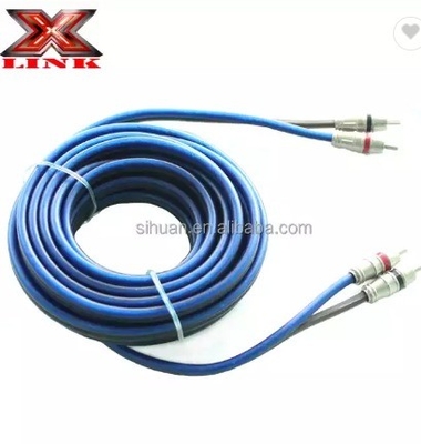 Audiophile Twisted Pair OFC Araç Ses Bağlantısı RCA Kablosu 10m Yumuşak PVC Ceketli