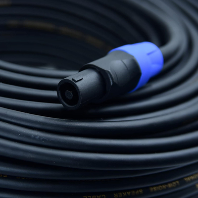 Twist Lock 2 Dirigent Hoparlör Kablosu Profesyonel 50FT Uzunluk Ses Uygulamaları için