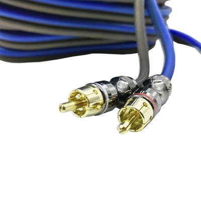 Erkekten Erkeğe 2 RCA Kablosu Nylon örgülü Genişletilebilir Koltuk 9.5mm Dış Diametresi