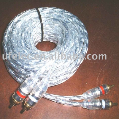 Erkekten Erkeğe 2 RCA Kablosu Nylon örgülü Genişletilebilir Koltuk 9.5mm Dış Diametresi