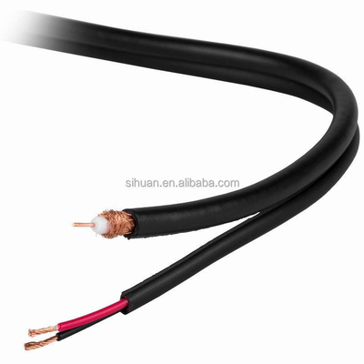 20 AWG Katı Bakır RG-59 BNC Bağlantısı ve 18/2 Güç Kablosu ile Koaksiyel CCTV Kablo