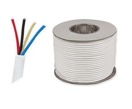 Güvenlik sistemleri için PVC yalıtılmış bakır çok çekirdekli 4 çekirdekli 24AWG yangın alarm kablosu