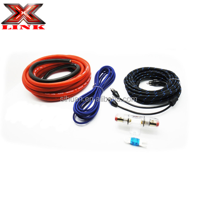 Yumuşak PVC Ceket 2000 Watt 0GA Amp Ses Performansı Kablolama Kiti