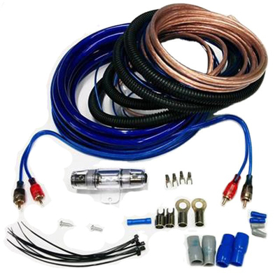 8 Ga Ofc CCA 100% Erkek-Erkek Araç Hoparlörü Ses Kablosu Güçlendirici Subwoofer Kurulum Kütesi Dirigent Çıplak Bakır Siyah/Mavi/Kırmızı