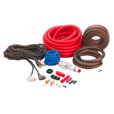 8 Ga Ofc CCA 100% Erkek-Erkek Araç Hoparlörü Ses Kablosu Güçlendirici Subwoofer Kurulum Kütesi Dirigent Çıplak Bakır Siyah/Mavi/Kırmızı