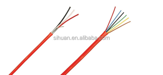 Kalınlaştırılmış CCA 18 AWG 2/C Katı FPLR Yangın Alarmı Kablosu 1000 Ft Kırmızı Bakır Kondüktör Koruma
