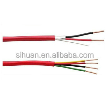 Kalınlaştırılmış CCA 18 AWG 2/C Katı FPLR Yangın Alarmı Kablosu 1000 Ft Kırmızı Bakır Kondüktör Koruma