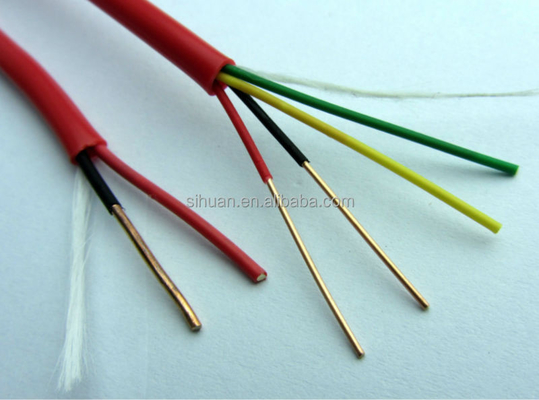 Kalınlaştırılmış CCA 18 AWG 2/C Katı FPLR Yangın Alarmı Kablosu 1000 Ft Kırmızı Bakır Kondüktör Koruma