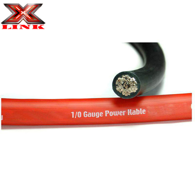 Yumuşak PVC Ceket 1/0 2 AWG OFC Tintalı Bakır Güç Tel