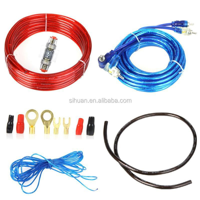 Araba Ses Sistemi 0 4 8 Gauge AWG Tam Güçlendirici / Amp Kurulum Kablolama Kiti