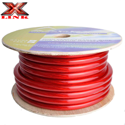 Yumuşak PVC Ceket 1/0 Awg Ses Araç Güç Kablosu Ofc Bakır Tel