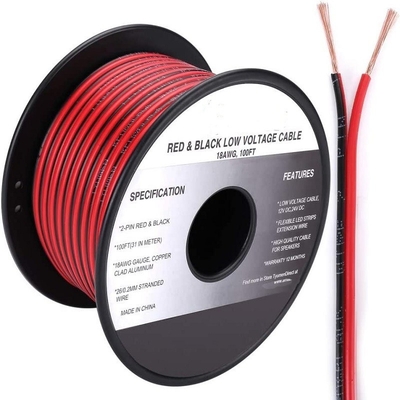 Esnek Tel Ext 2pin 2 Renkli Kırmızı Siyah LED Şeritleri için Kablo Genişletme Elektrikli Tel