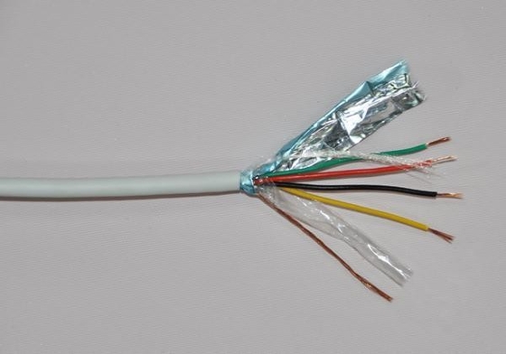 Güçlü PVC yalıtılmış bakır iletken yangın alarm sistemi Kırmızı ceket 2 çekirdek alarm kablosu