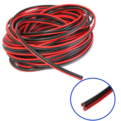 Professional Grade 16 Gauge CCA OFC PVC ceketli tel kırmızı ve siyah renkte
