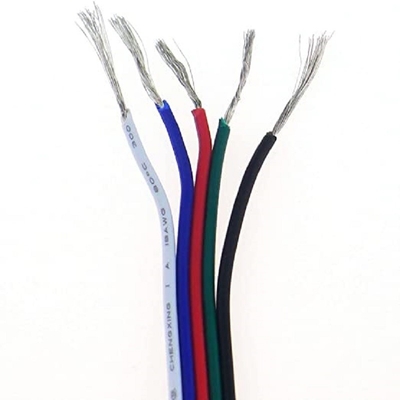 LED kurdele için esnek tel uzatma kablosu 1618 ölçümlü PVC ceket RGBW RGB 3pin 4pin