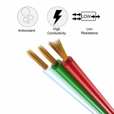 LED kurdele için esnek tel uzatma kablosu 1618 ölçümlü PVC ceket RGBW RGB 3pin 4pin