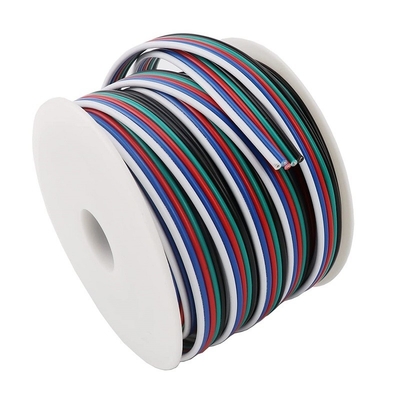 LED kurdele için esnek tel uzatma kablosu 1618 ölçümlü PVC ceket RGBW RGB 3pin 4pin
