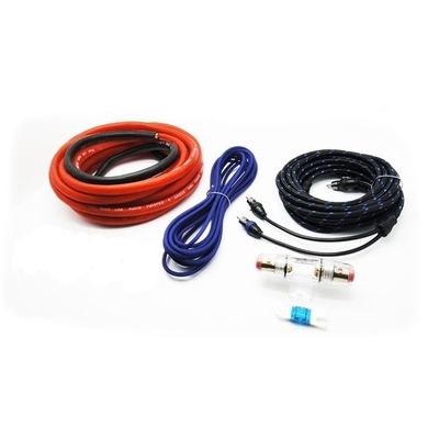 4awg Amp Kurulum Kablosu 2500W Araç Ses Kabloları Çıplak Bakır İletkenli Kit
