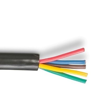 Endüstriyel 7 Kondüktör Taşıma Kablosu 10-12-14 AWG GPT Yumuşak PVC Ceket Renk Kodlu Teller