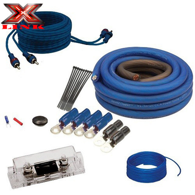 OFC Kondüktör 0 2 4 6 8 AWG Gauge GA Speaker Sistemi için Araba Ses Kablosu Kit