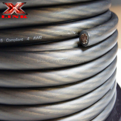 Yumuşak PVC Ceket 1/0 Awg Araç Ses Kablosu Bakır Kondüktör 0 Ölçüm Ofc Tel