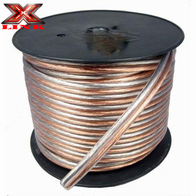 10AWG 10/2 kalibre Araç Ev Sesli Hoparlör Kablosu Süper Açık Esnek Şeffaf PVC Ceket ve Denizli CCA İç İletici