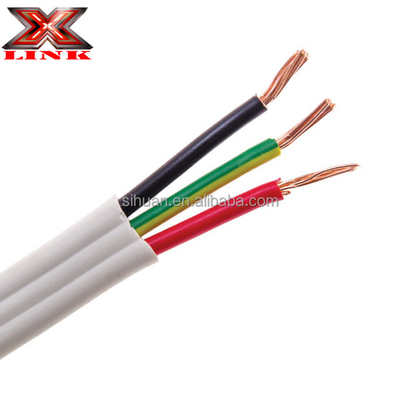 2 İletici Oksijensiz Bakır Kablo Ev Elektrik Aygıtları İçin Esnek Çaplı PVC Kablo