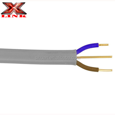 VDE 0281 Tüylü Bakır Kablo PVC yalıtım malzemesi Twin Earth TPS Kablo