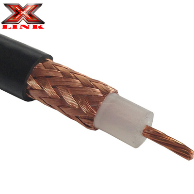 Düşük zayıflama RG213 Koaksi Kablosu 50 Ohm PVC Ceket ve Çıplak Bakır Pırıltı Koruma