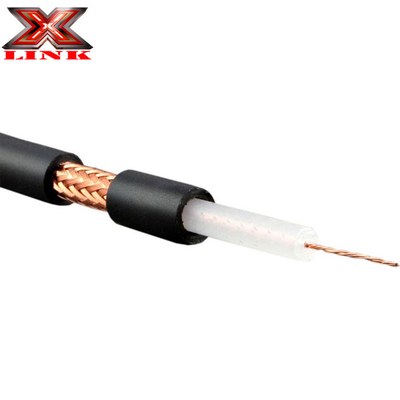 Düşük zayıflama RG213 Koaksi Kablosu 50 Ohm PVC Ceket ve Çıplak Bakır Pırıltı Koruma