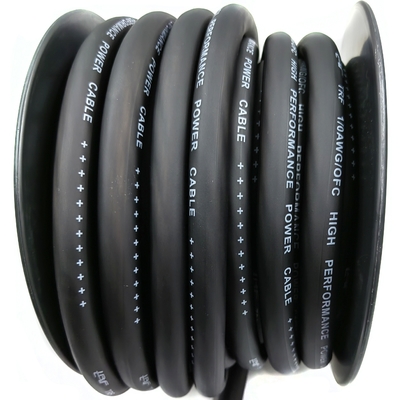 1/0 AWG Oversize Gauge 4/0 GA Araç Ses OFC Güç Kablosu Yumuşak Dokunma Esnek PVC Ceket