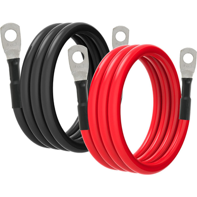 PVC Ceket Bakır Araba Ses Gücü Kablosu 1/0 2 4 6 AWG Ölçüm Batarya Kablosu