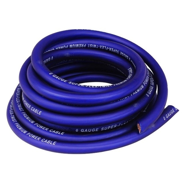 SAEJ 1128 Stinger True Gauge 1/0 AWG Performans için Dönüştürülmüş OFC Araba Ses Gücü Kablosu