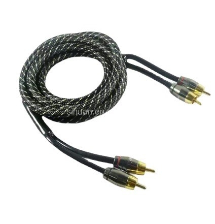 5m Gold Connector CCA Conductor Audio bulk RCA Kablosu Araba Ev Sistemi Ses Entegrasyonu