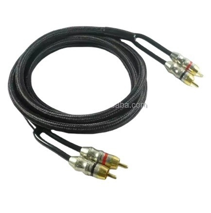 Audiophile Twisted Pair OFC Araç Ses Bağlantısı RCA Kablosu 10m Yumuşak PVC Ceketli