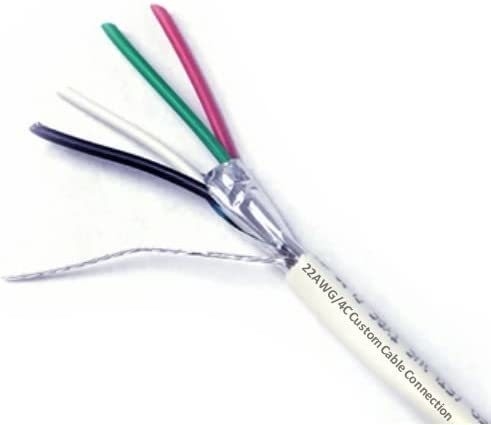 22 AWG 4 Güvenlik/Alarm/Giriş Kontrolü için Kondüktörlü Çaplı Kalkanlı Plenum Kablosu