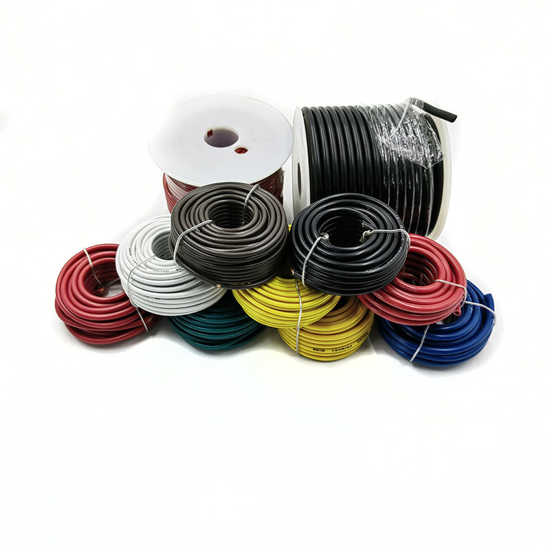10 12 14 16 18 AWG Gauge GA Otomotiv Birincil Tel PVC Ceketli Elektrik Kablosu