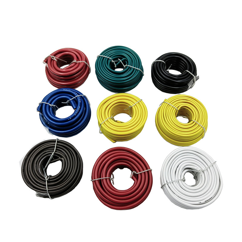 ALT VOLTAJ 10 12 14 16 18 GA AWG Gauge Otomobil Elektrikli Tek Tel Bakır İletici Ceket PVC