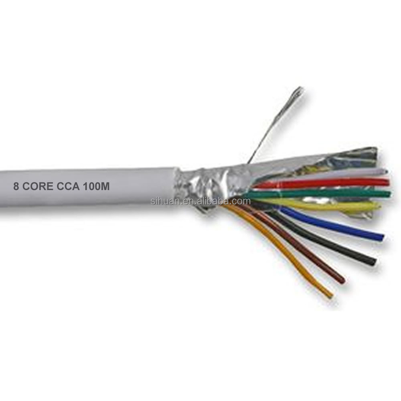 Çıplak Bakır İletici 2c 4c 8c 12c 20c PVC yalıtımlı ipli yangın alarm kablosu