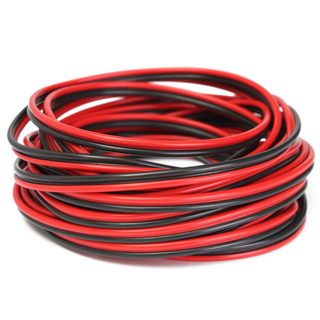 Professional Grade 16 Gauge CCA OFC PVC ceketli tel kırmızı ve siyah renkte