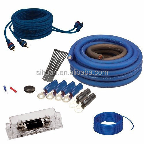 4awg Amp Kurulum Kablosu 2500W Araç Ses Kabloları Çıplak Bakır İletkenli Kit