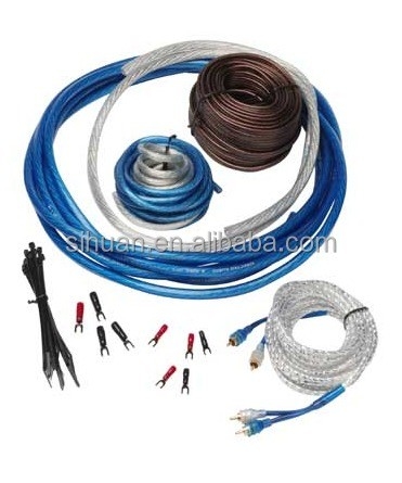 Yumuşak PVC ceket ve 4 RCA kablosu ile en son teknoloji araba ses sistemi kablo seti
