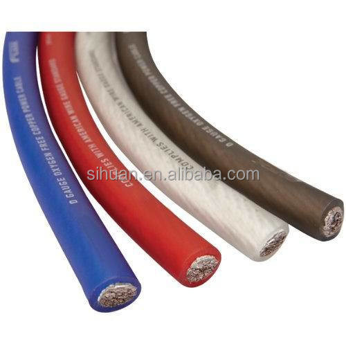 PVC Ceket 4 AWG OFC Araba Ses Gücü Kablosu Herhangi Bir Renk Full US Specification CEA-2015 Uyumlu