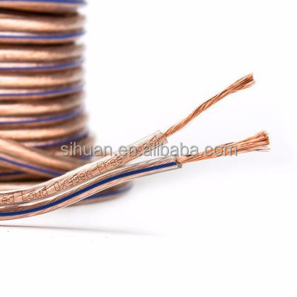 Açık PVC Ceket 14AWG esnek hoparlör kablosu Ev ve Araba Hoparlörleri için 200 feet / 60.9 metre