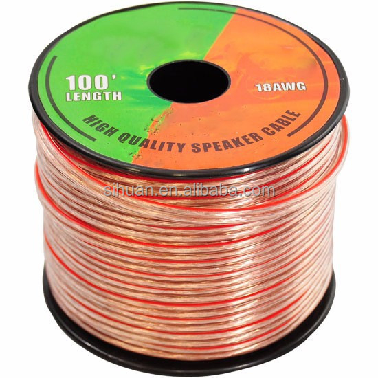10AWG 10/2 kalibre Araç Ev Sesli Hoparlör Kablosu Süper Açık Esnek Şeffaf PVC Ceket ve Denizli CCA İç İletici