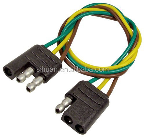 2.8X Dış çapı 4c 18AWG Bağlı Rel kablosu Plug ile Kablo Çıplak Bakır iletken